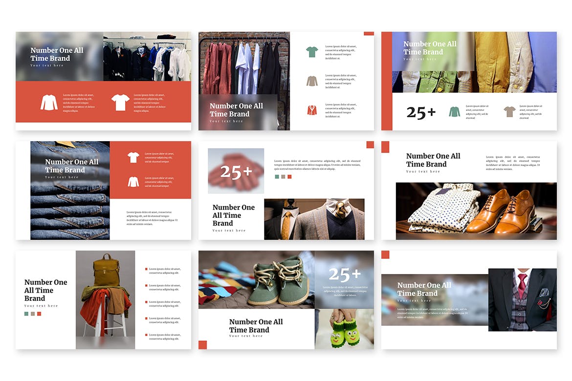 服装鞋店产品ppt幻灯片设计模板 Kelamby – Powerpoint Template 幻灯图表 sucaiwan.com