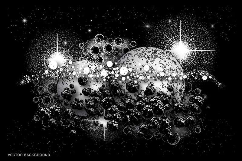 科幻漫画宇宙元素AI笔刷套装 笔刷资源 sucaiwan.com