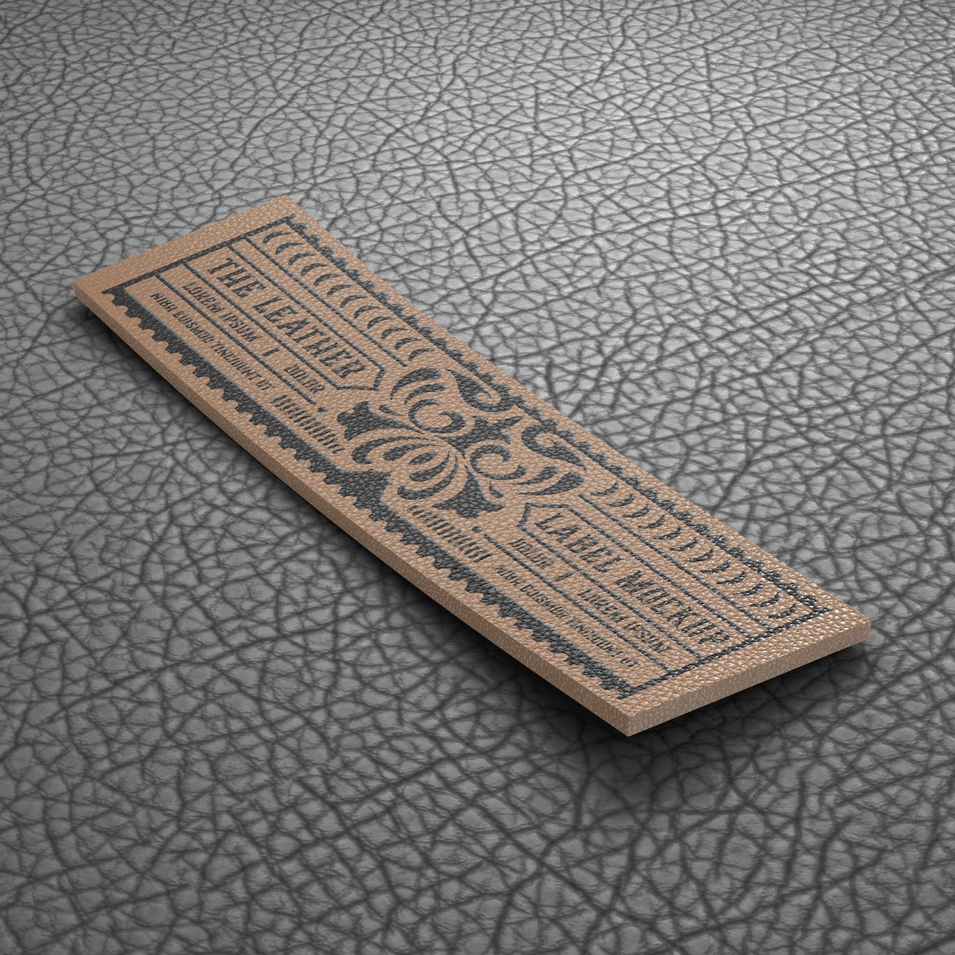 牛仔服装皮革标签设计样机 Leather Label Mockup 样机素材 sucaiwan.com