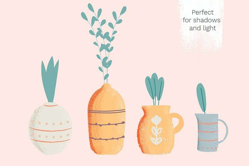 24个颗粒质感纹理AI矢量笔刷 笔刷资源 sucaiwan.com