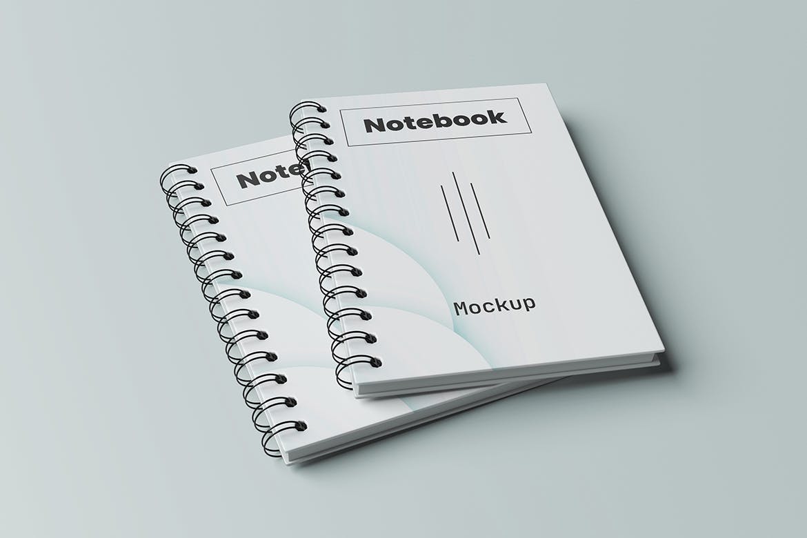 螺旋线圈本笔记本封面设计样机 Note Book Mockup 样机素材 sucaiwan.com