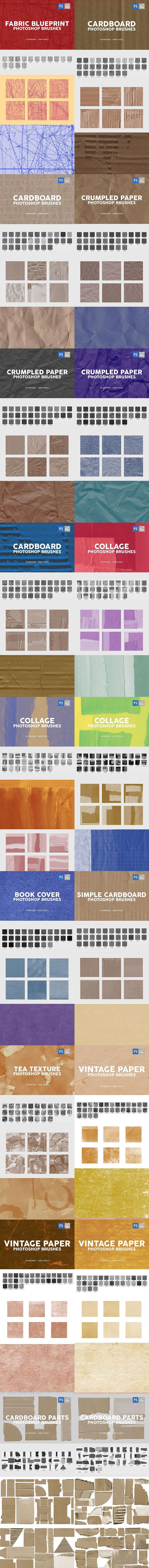534个纸张图案效果Photoshop笔刷 笔刷资源 sucaiwan.com