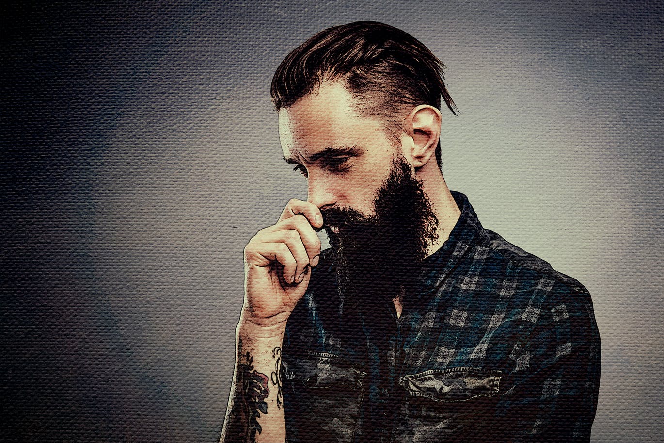 复古水彩作品效果照片处理PS动作 Vintage Watercolor PTS Action 插件预设 sucaiwan.com