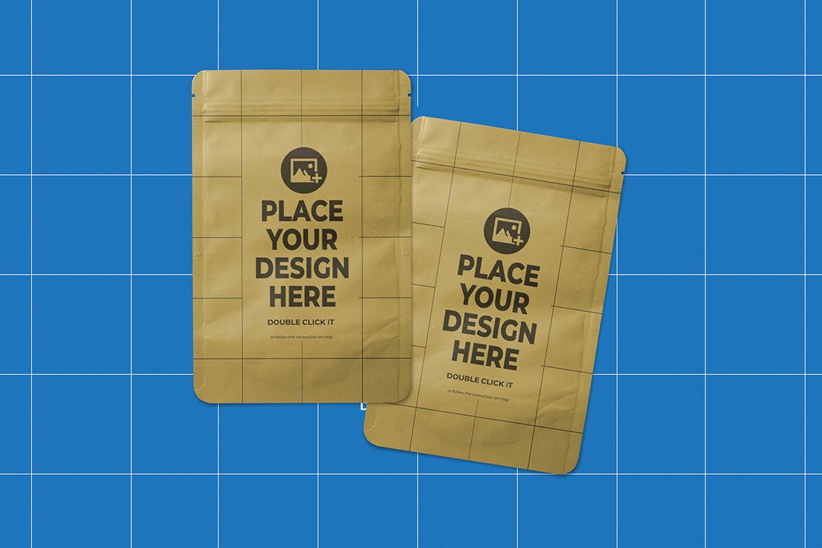 咖啡粉袋包装设计样机 Paper Pouch Mockup 样机素材 sucaiwan.com
