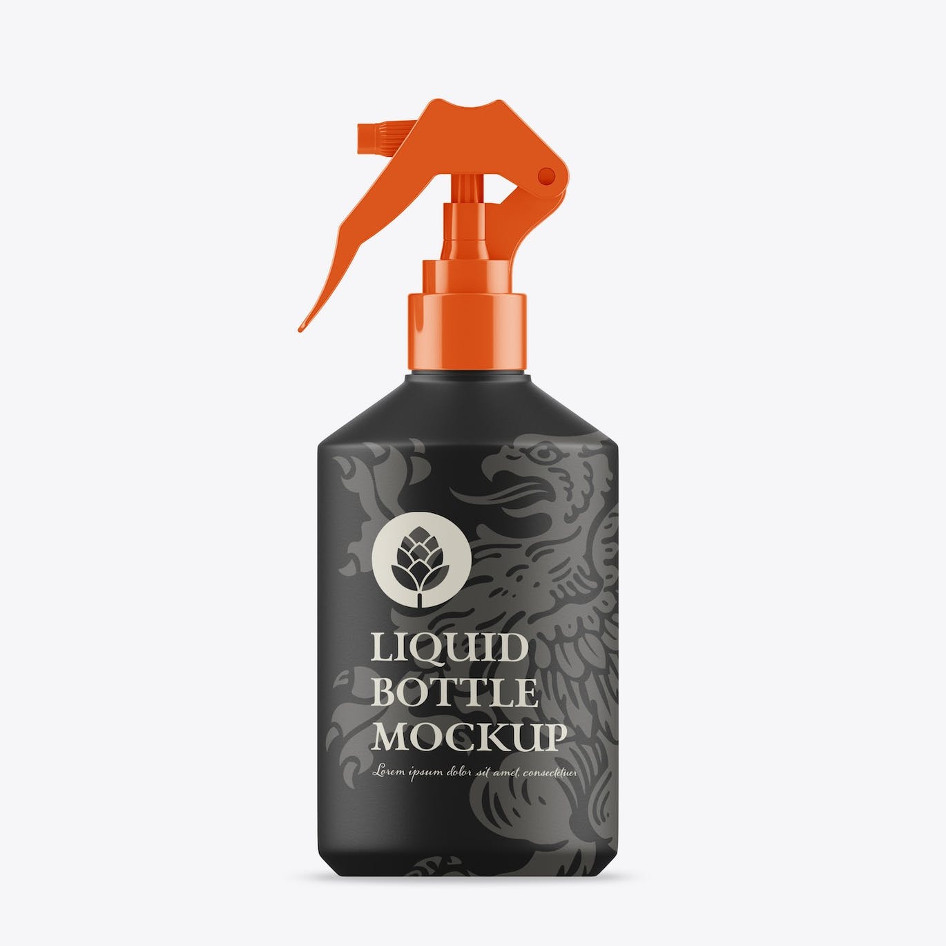 按压喷雾瓶包装设计样机 Metallic Spray Bottle Mockup 样机素材 sucaiwan.com