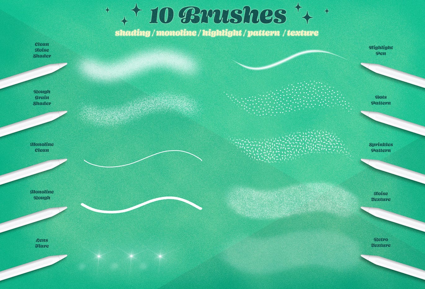 3D字母制作工具Procreate笔刷 3D Letters Toolkit 笔刷资源 sucaiwan.com