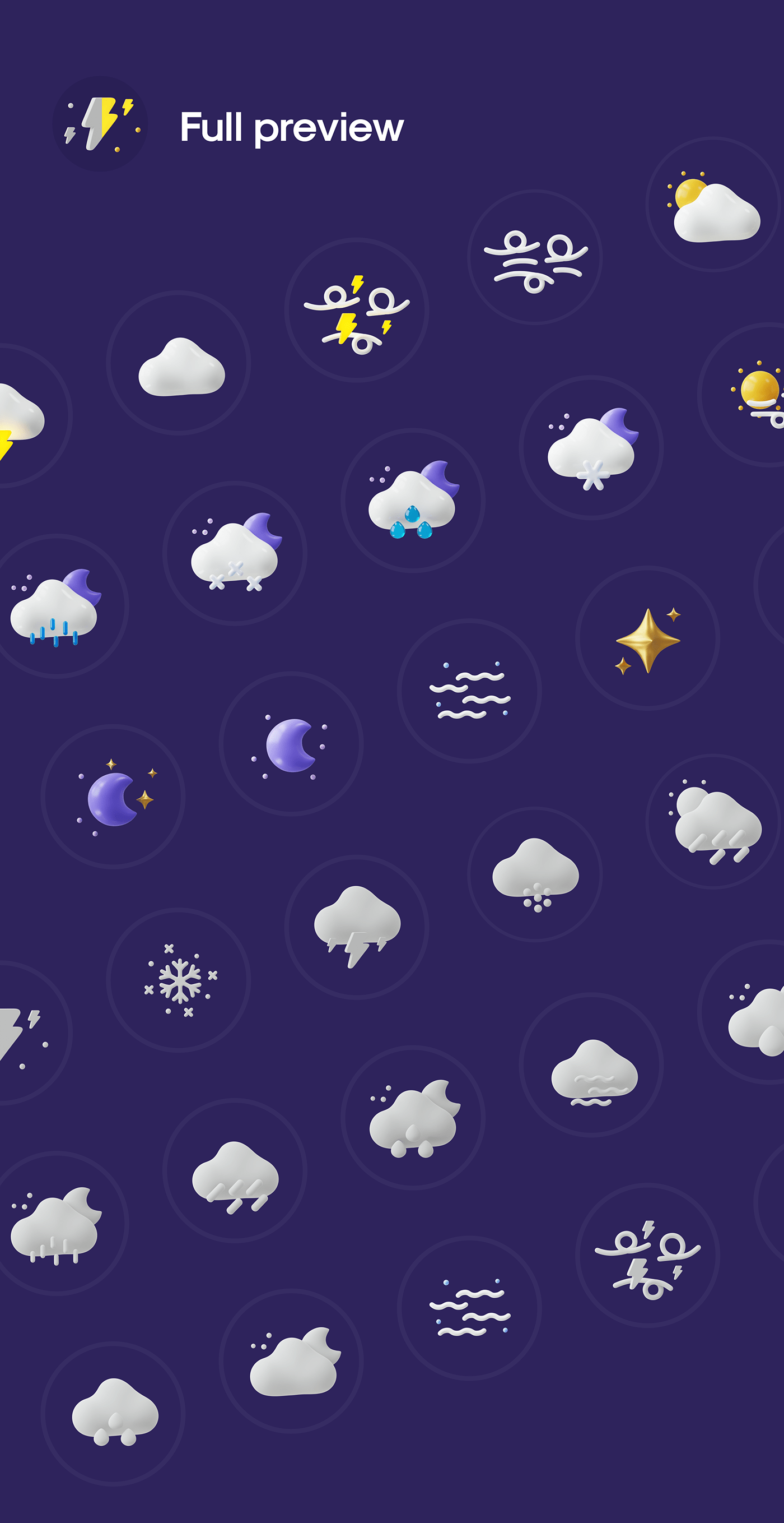 50多个3D高分辨率原始风格和粘土风格完美天气图标包 Weatherly 3D icons – 50+ Weather icons 图标素材 第8张-素材湾丨精选海外优质设计素材资源 50多个3D高分辨率原始风格和粘土风格完美天气图标包 Weatherly 3D icons – 50+ Weather icons 图标素材 sucaiwan.com