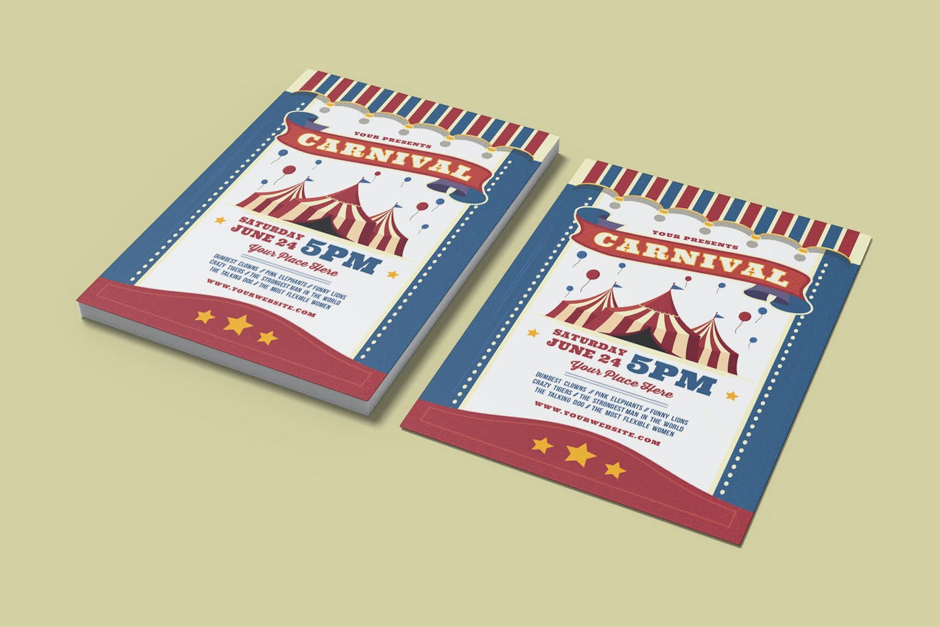 狂欢嘉年华宣传单模板 Carnival Flyer 设计素材 sucaiwan.com