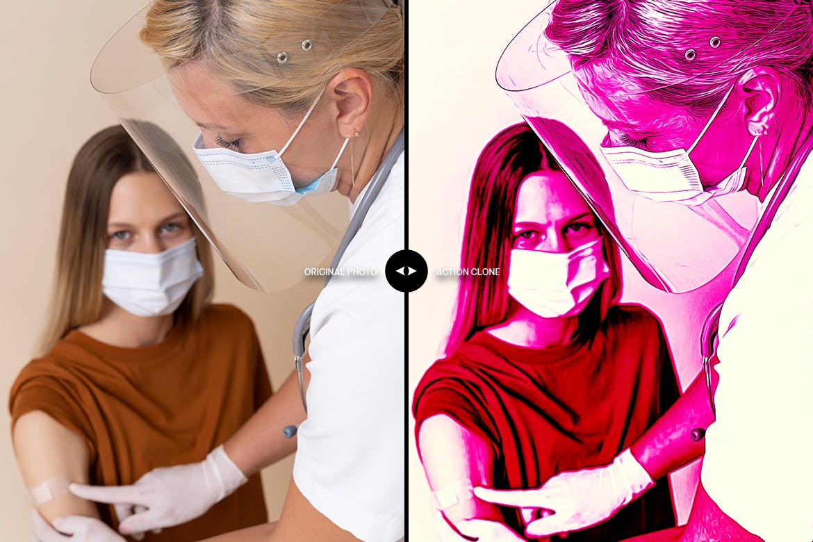 像素艺术海报特效ps动作 Vexel Art Poster Photoshop Action 插件预设 sucaiwan.com