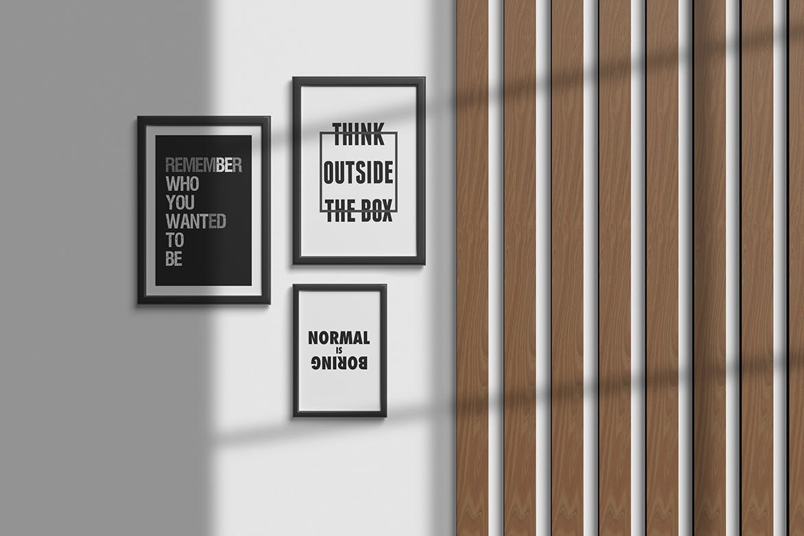 相框艺术品展示样机模板 Frame Mockup 样机素材 sucaiwan.com