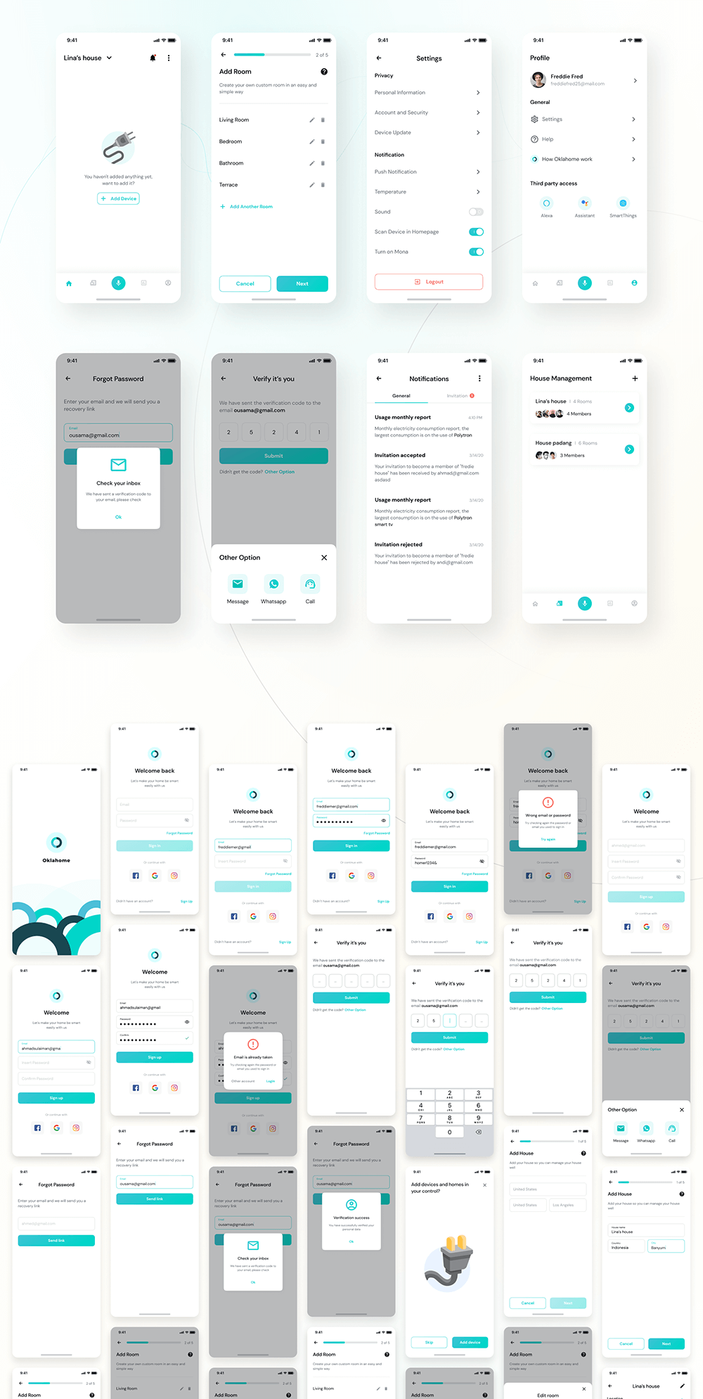 智能家居App移动应用程序 UI 套件 APP UI sucaiwan.com