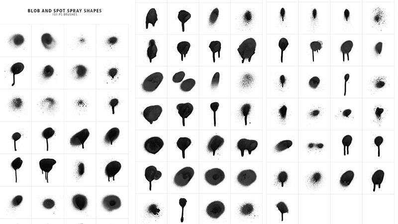 214个喷漆喷雾效果Photoshop笔刷套装 笔刷资源 sucaiwan.com