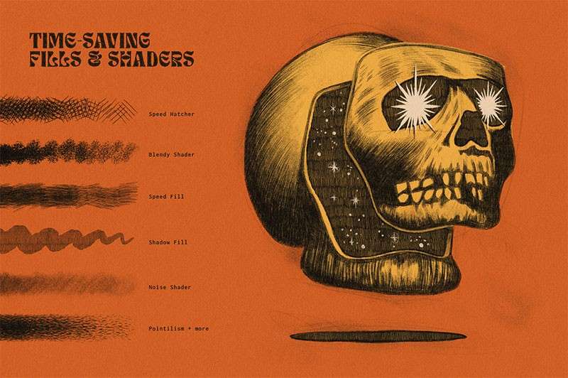 超现实素描大师PS+Procreate笔刷套装 笔刷资源 sucaiwan.com