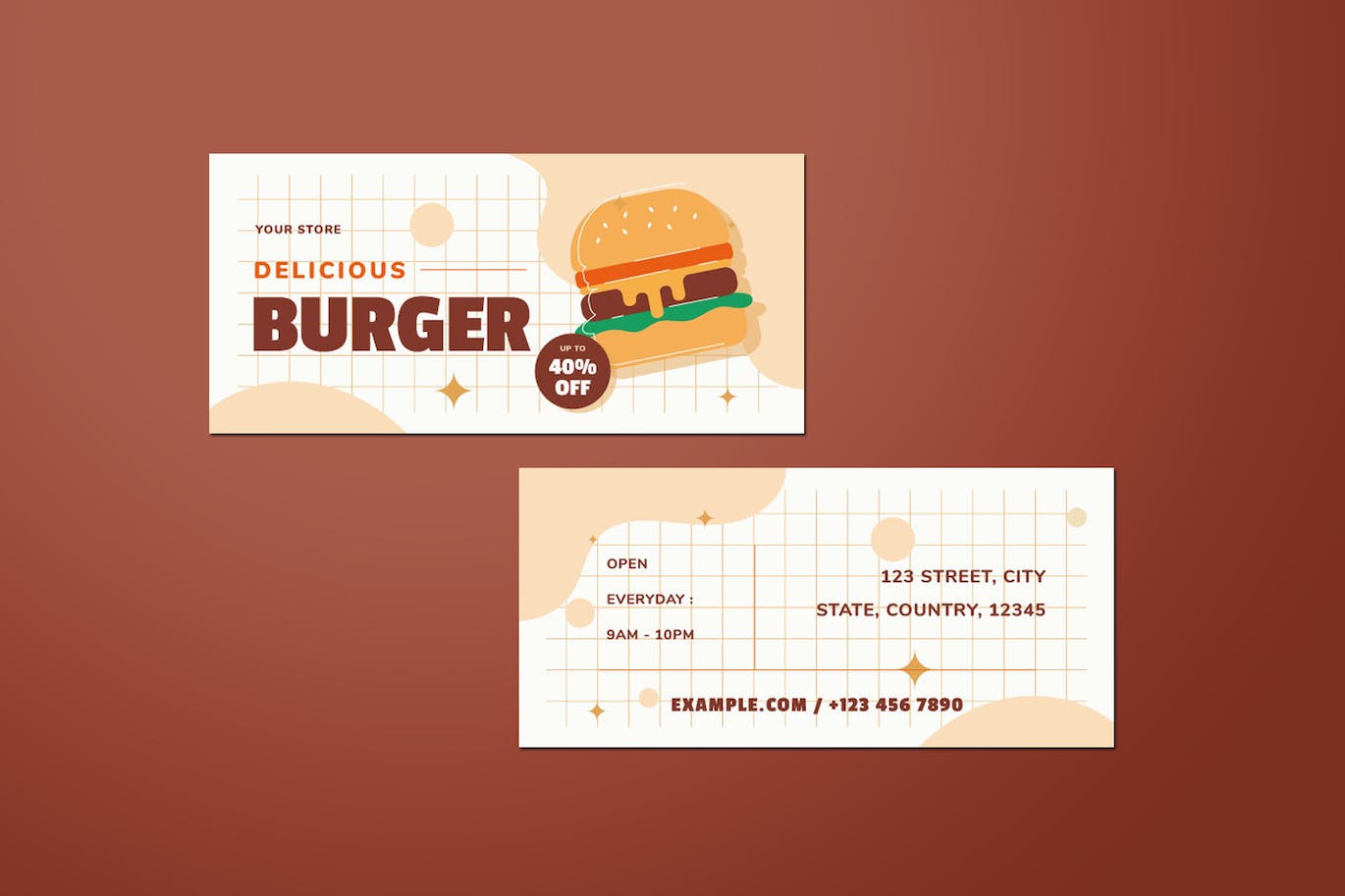 汉堡销售DL传单设计模板 Burger Sale DL Flyer 设计素材 sucaiwan.com