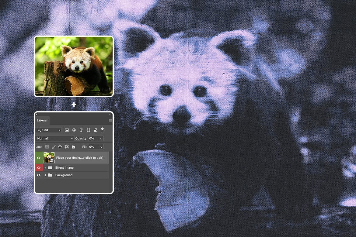 60年代老式打印机照片效果ps图层样式 60s Vintage Printer photo effect 插件预设 sucaiwan.com