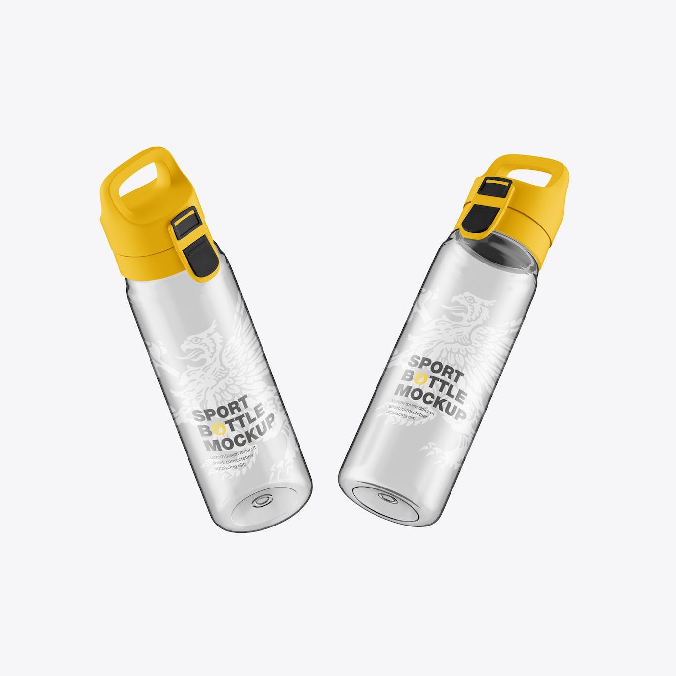透明塑料运动水瓶设计样机 Sport Bottle Mockup 样机素材 sucaiwan.com