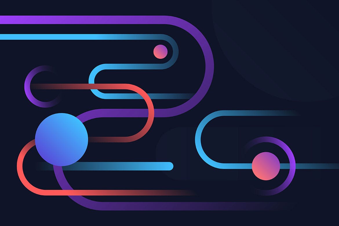 液体梯度几何形状背景集 Liquid Gradient Geometric Shapes Background Set 图片素材 sucaiwan.com