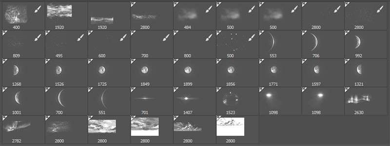 夜景后期特效PS笔刷 笔刷资源 sucaiwan.com