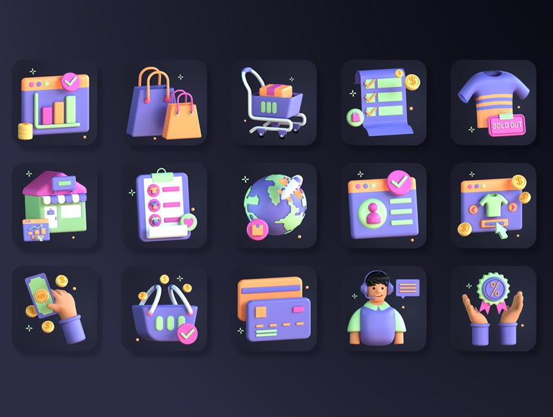 高质量三维渲染3D电商主题图标插画合辑 30 3D eCommerce Icon Set 图标素材 第8张-素材湾丨精选海外优质设计素材资源 高质量三维渲染3D电商主题图标插画合辑 30 3D eCommerce Icon Set 图标素材 sucaiwan.com