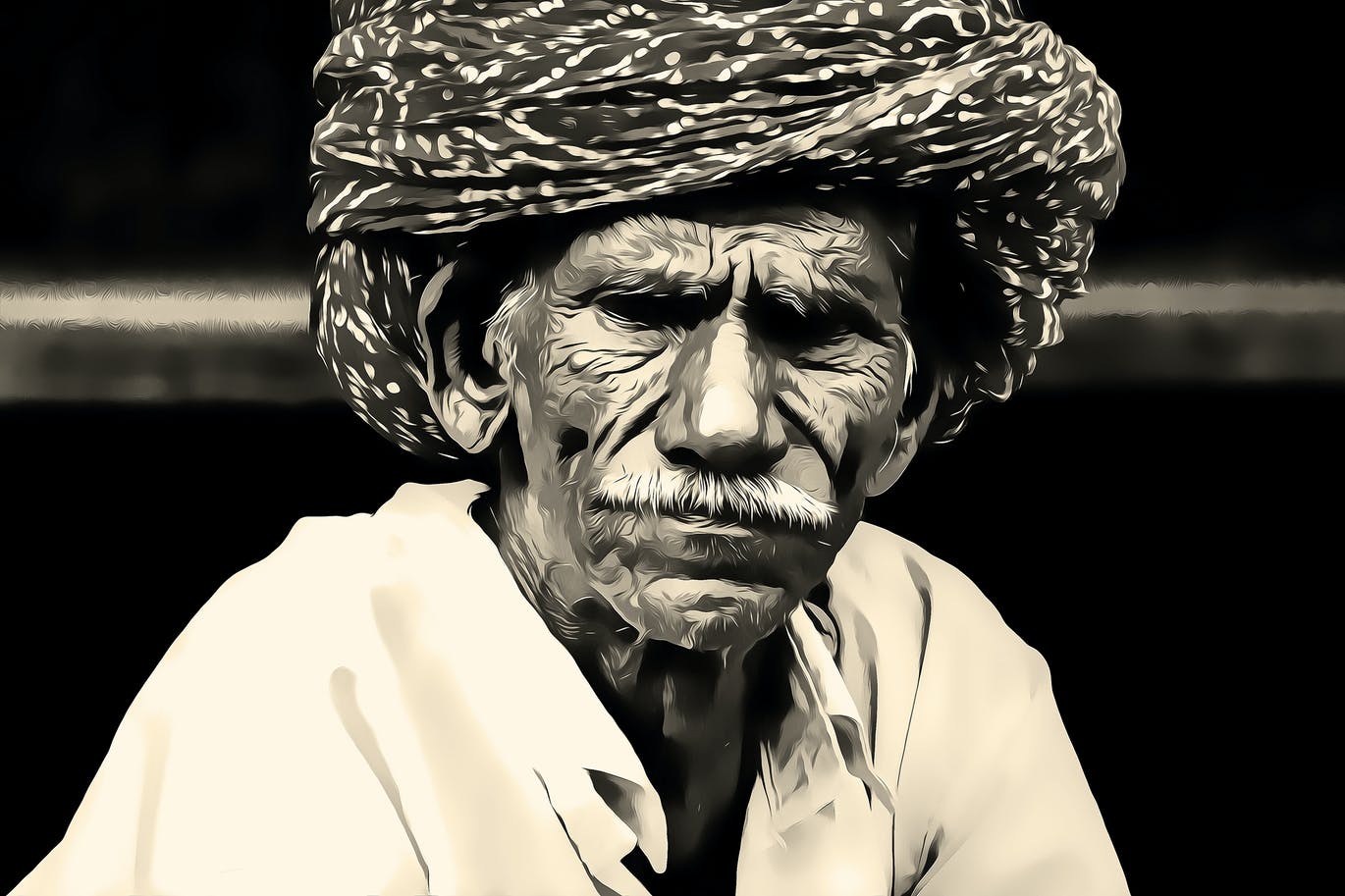深褐色油漆效果海报模板 Sepia Paint Effect for Posters 插件预设 sucaiwan.com