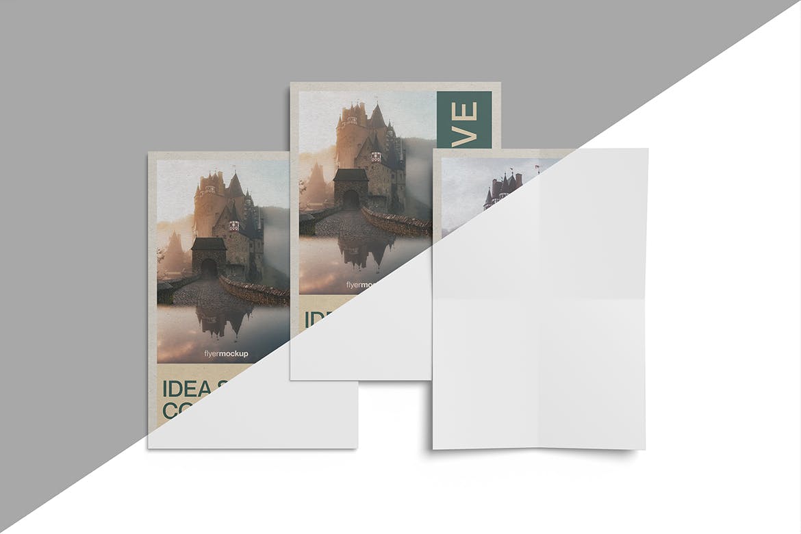 A4纸海报传单样机 A4 Flyer Mockup 样机素材 sucaiwan.com