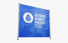 广告架海报广告展示样机 Advertising Stand Mockup