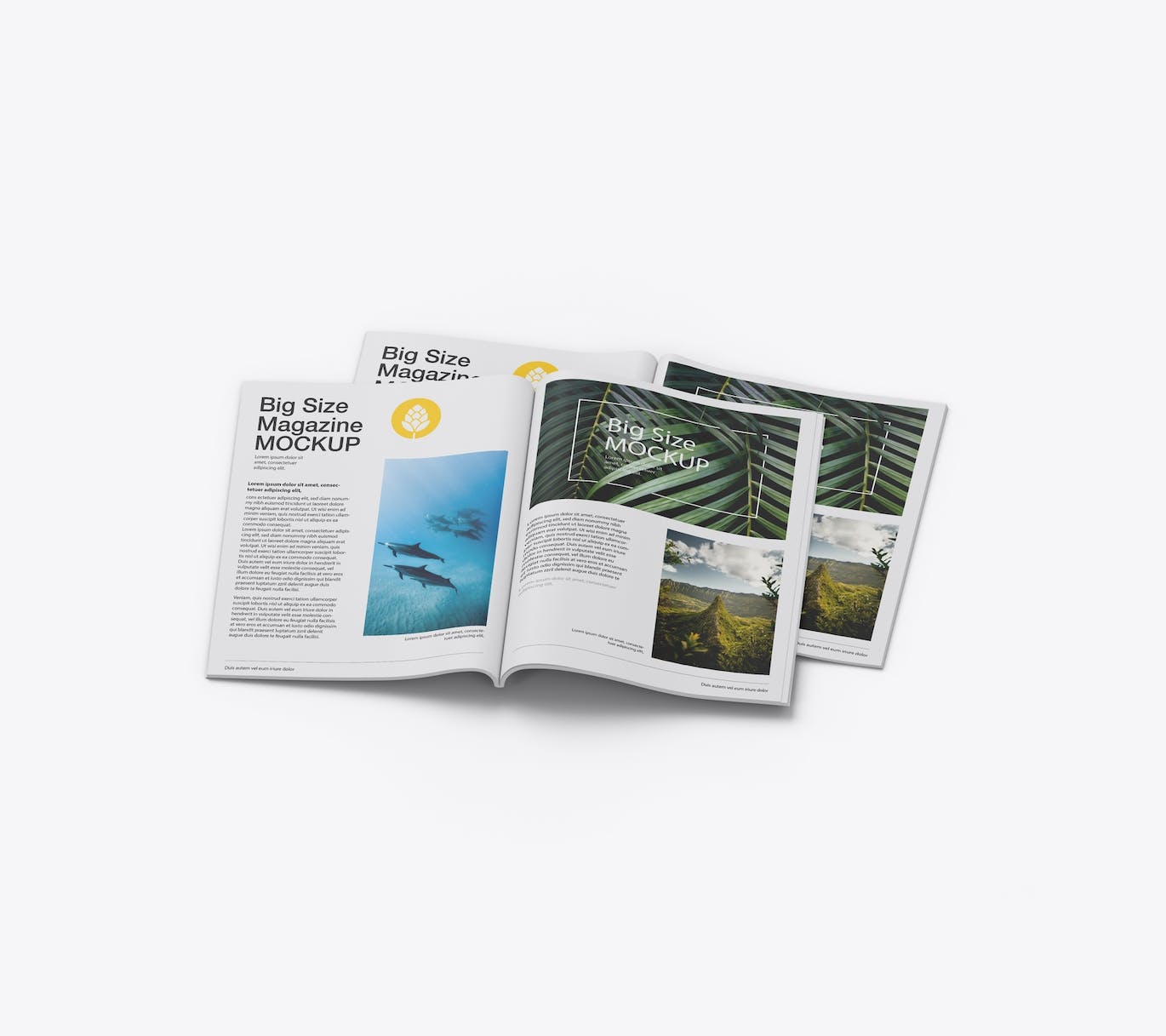 哑光大尺寸杂志印刷书籍样机 Matte Big Size Magazine Mockup 样机素材 sucaiwan.com