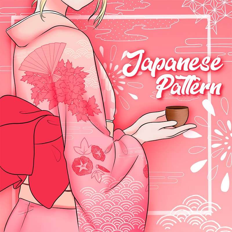 13个日本传统图案Procreate笔刷 笔刷资源 sucaiwan.com