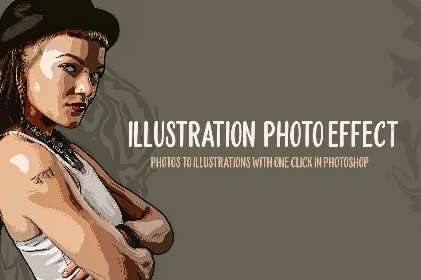 插画照片效果PS动作 Illustration Photo Effect for Photoshop 插件预设 sucaiwan.com