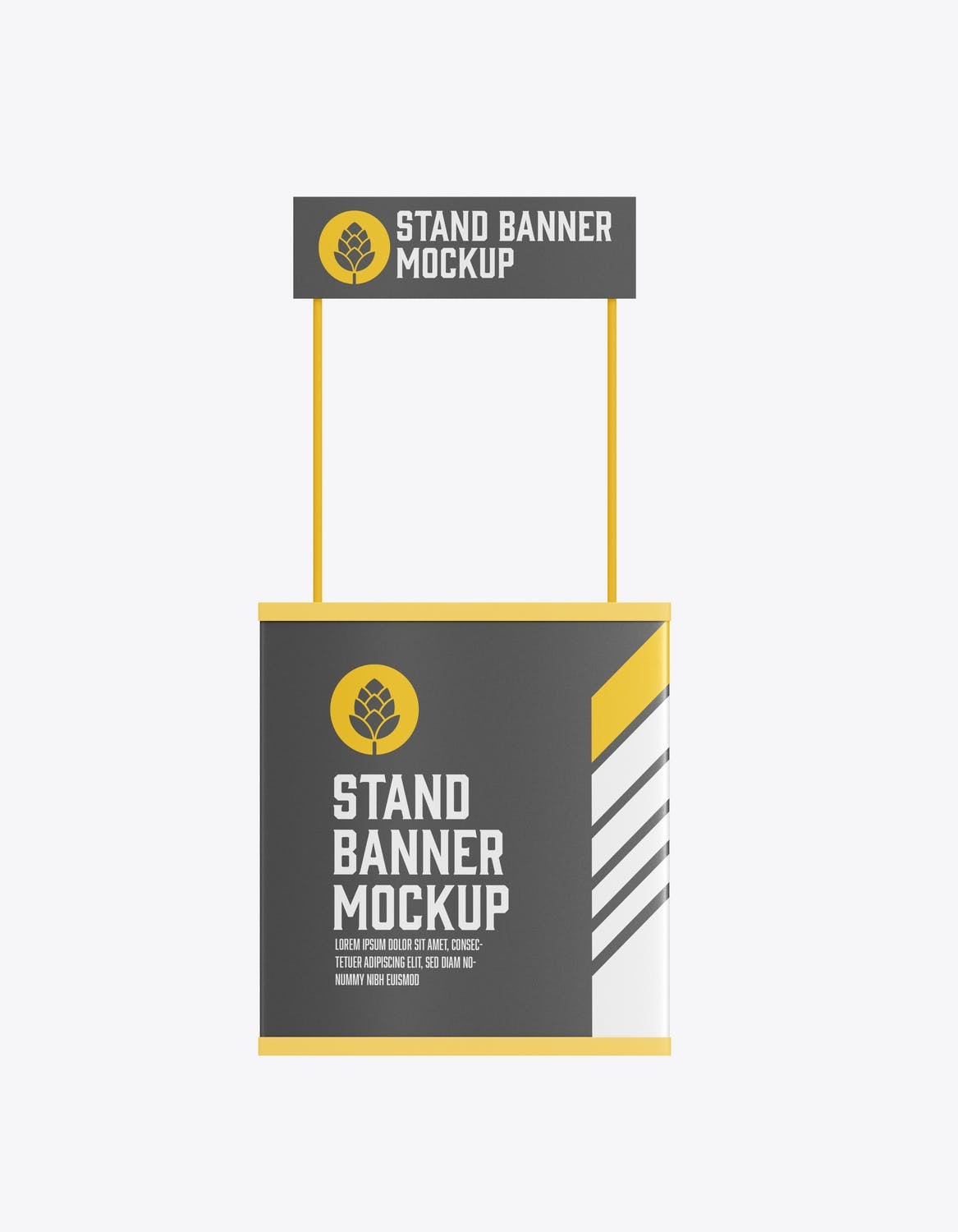 小吃摊位广告Banner样机模板 Promo Stand Banner Mockup 样机素材 sucaiwan.com