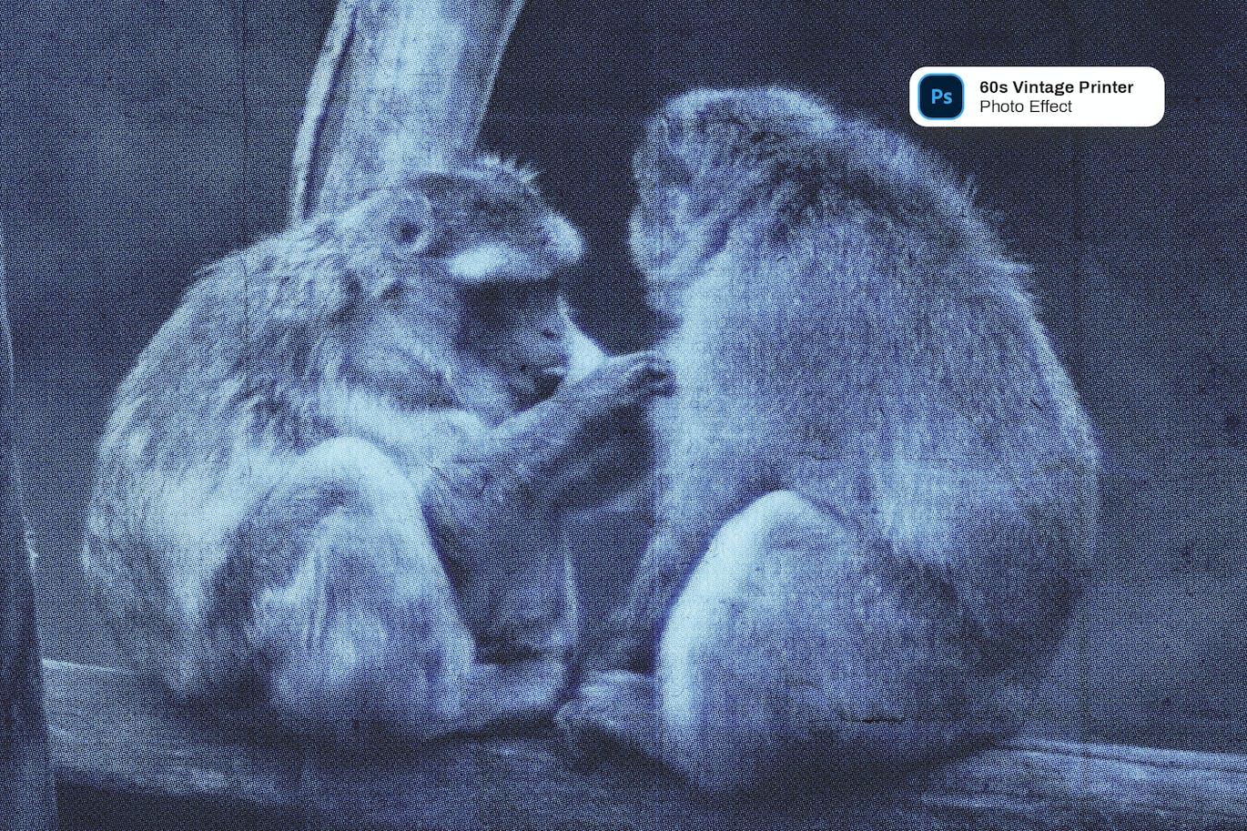 60年代老式打印机照片效果ps图层样式 60s Vintage Printer photo effect 插件预设 sucaiwan.com