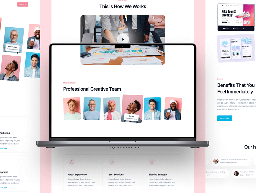 高级数字代理网站Web模板 APP UI sucaiwan.com