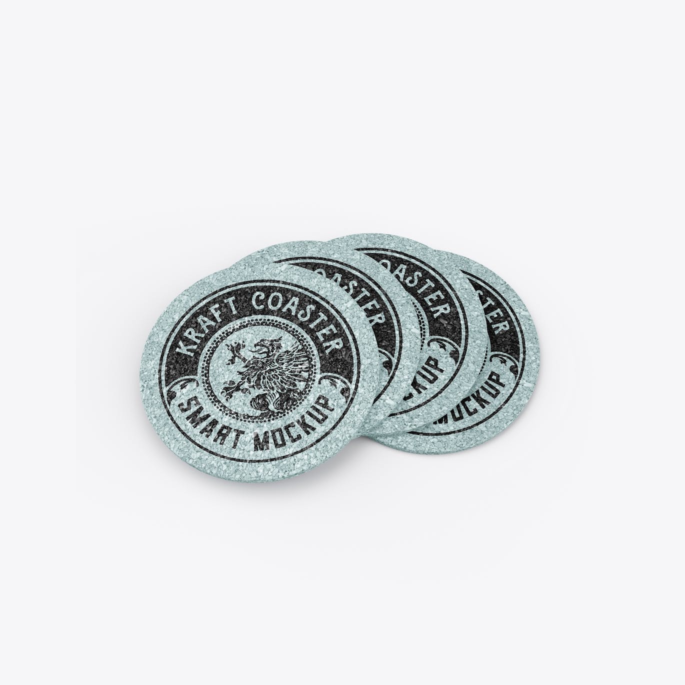 圆形压木杯垫品牌设计样机 Round Cork Coaster Mockup 样机素材 sucaiwan.com