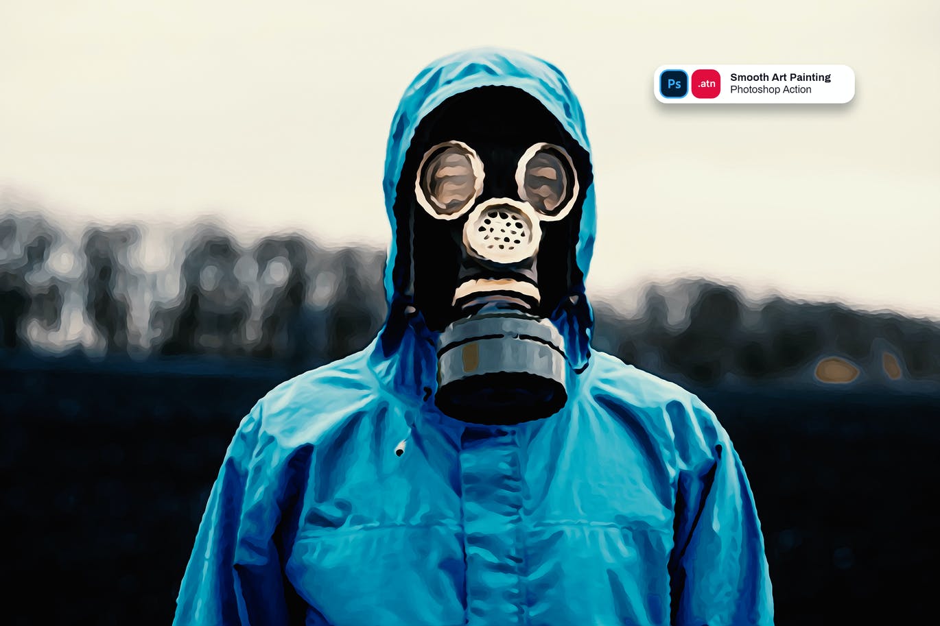 平滑艺术绘画效果照片处理PS动作 Smooth Art Painting Photoshop Action 插件预设 sucaiwan.com