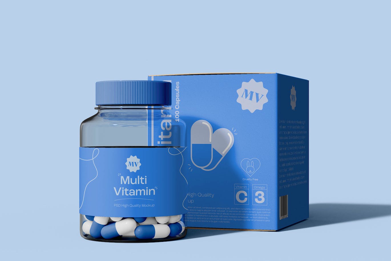 药丸药瓶包装设计样机 Pills Bottle Packaging Mockup 样机素材 sucaiwan.com