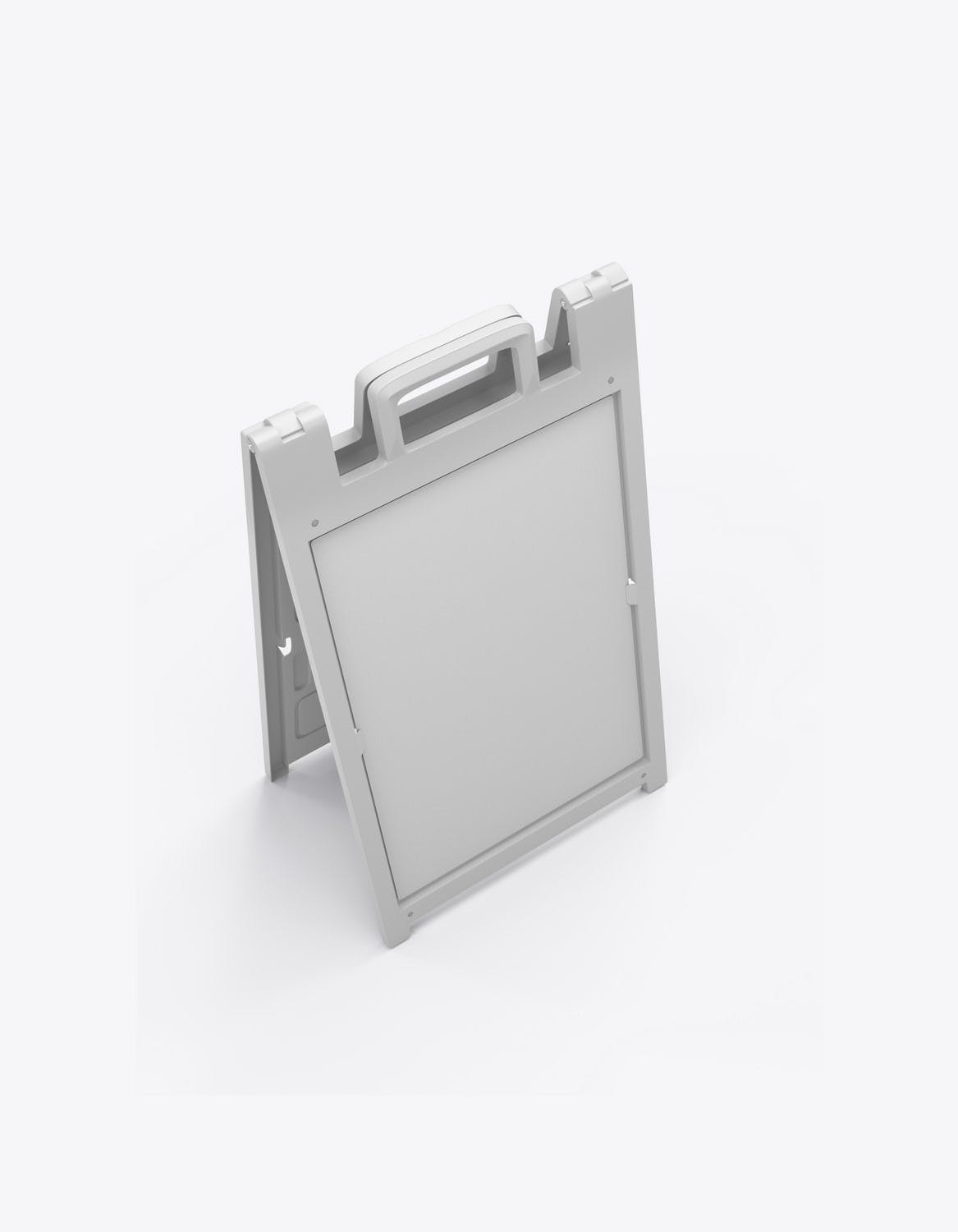 塑料湿地板警示牌标志设计样机 PLastic Wet Floor Sign Mockup 样机素材 sucaiwan.com