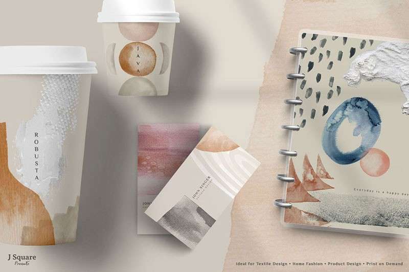 Photoshop抽象水彩艺术画笔套装 笔刷资源 sucaiwan.com