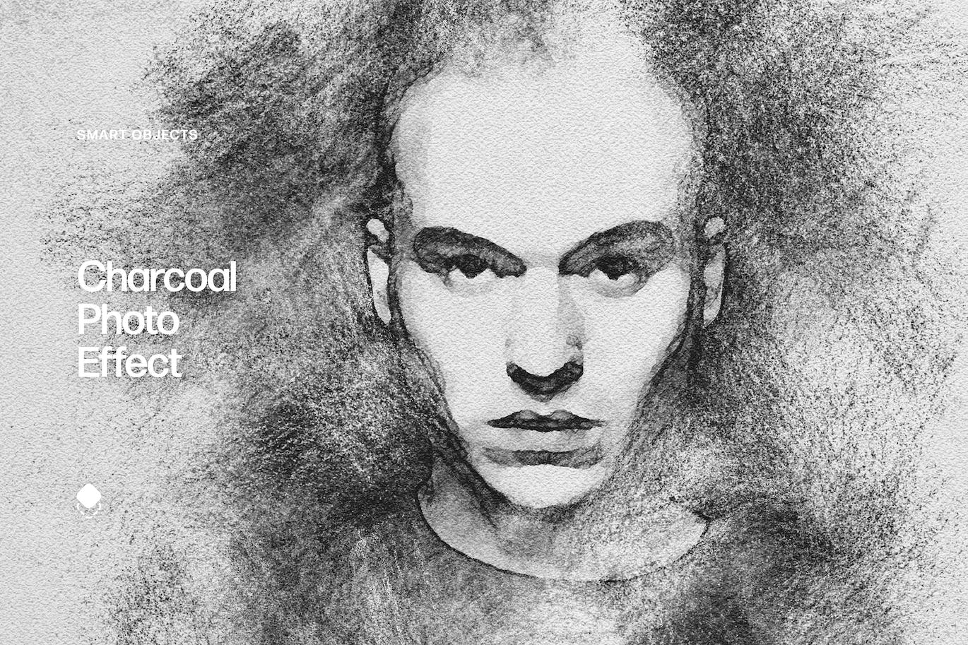 抹黑的木炭铅笔画照片效果 Smudged Charcoal Photo Effect 插件预设 sucaiwan.com