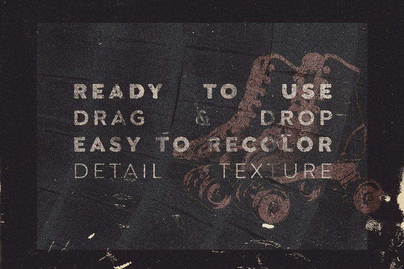 高质量复古做旧艺术颗粒感丙烯酸油墨水墨滚筒纹理素材合辑 Roller Textures 图标素材 sucaiwan.com