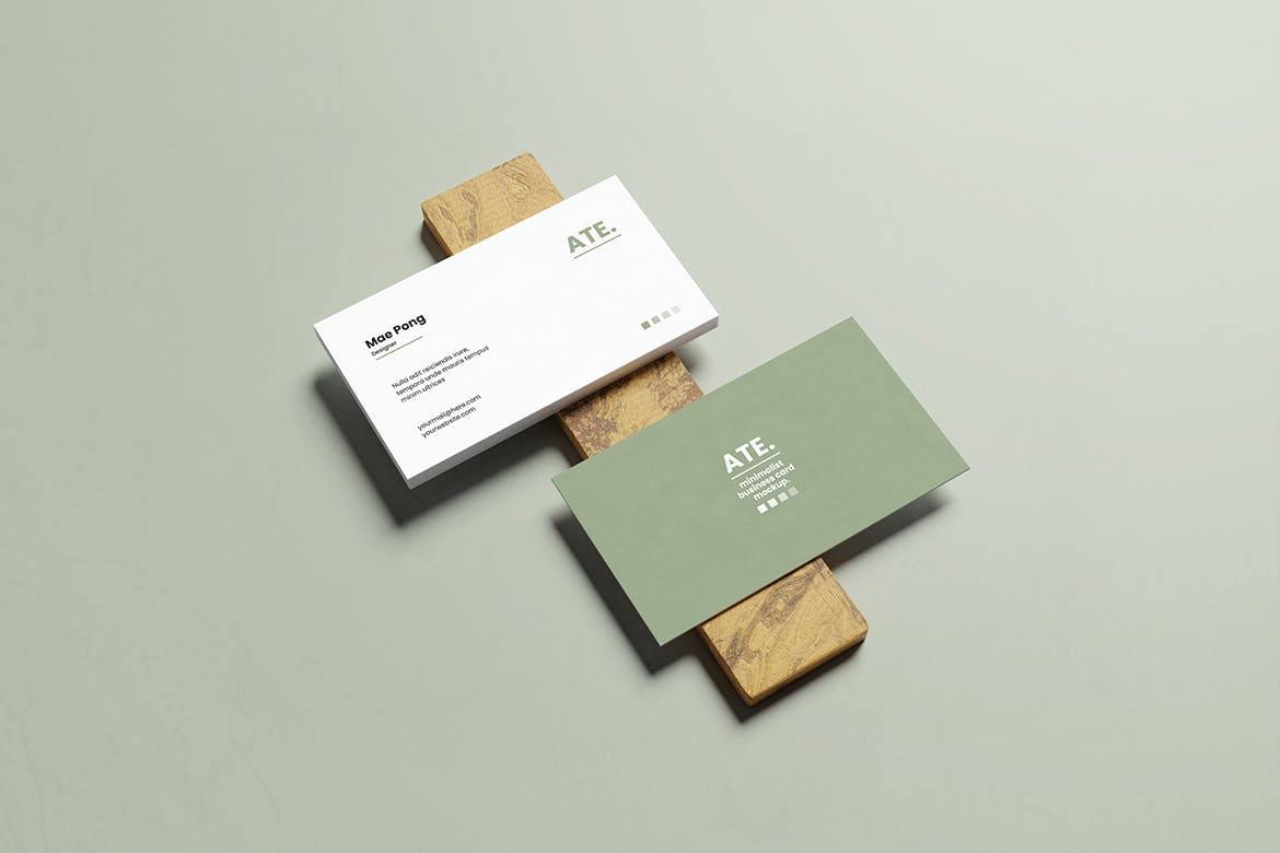 堆叠名片设计样机 Stack Business Card Mockup 样机素材 sucaiwan.com