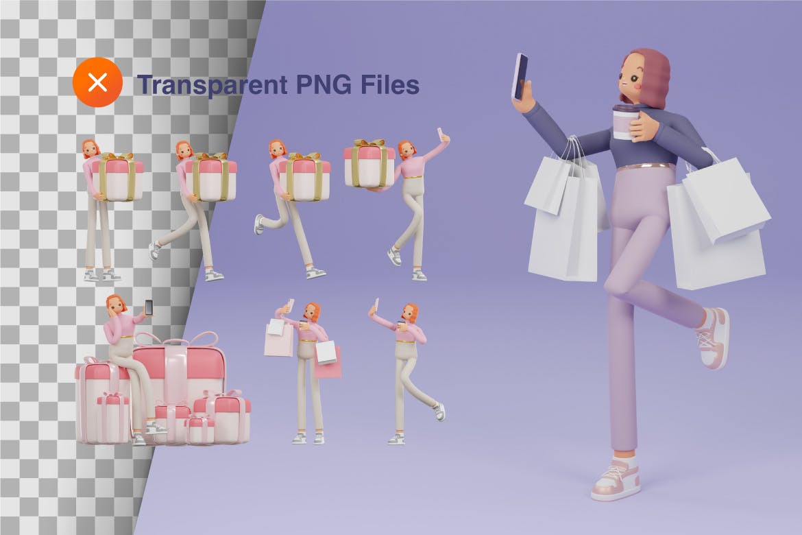 娜塔莎小姐3D角色 Miss Natasha 3D Character 图片素材 sucaiwan.com