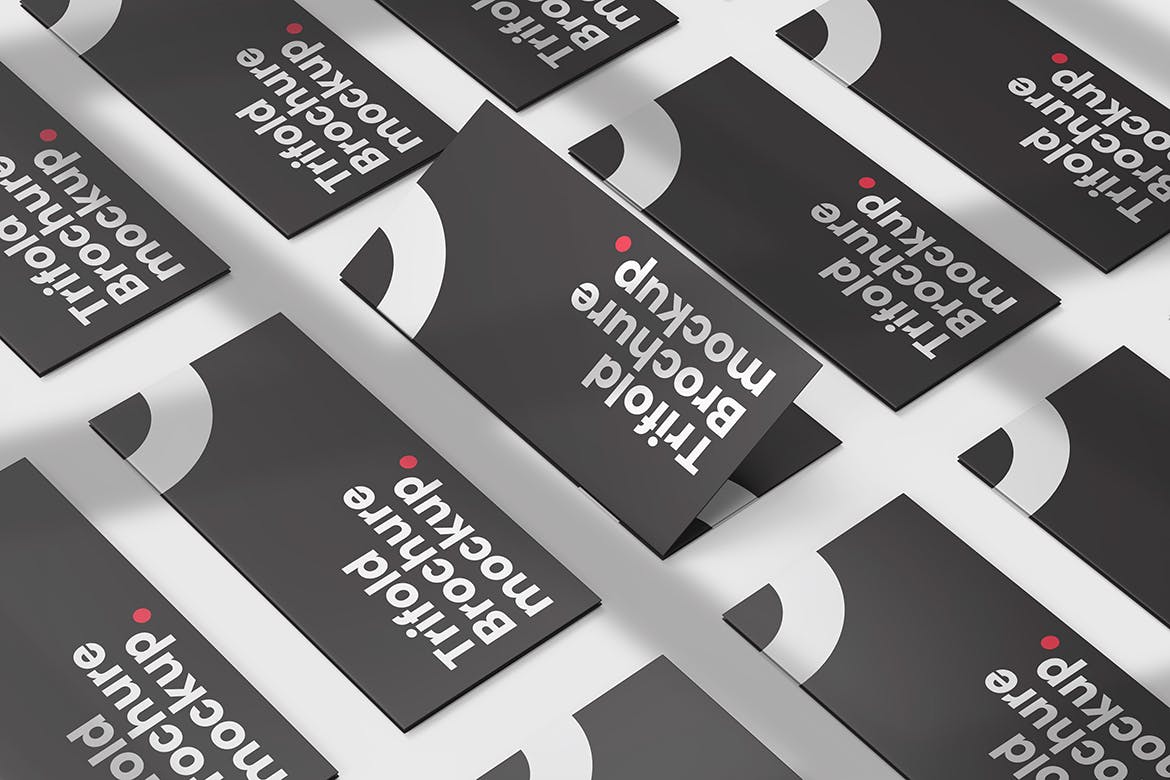 三折页宣传册设计样机PSD模板 Trifold Brochure Mockups PSD Template 样机素材 sucaiwan.com