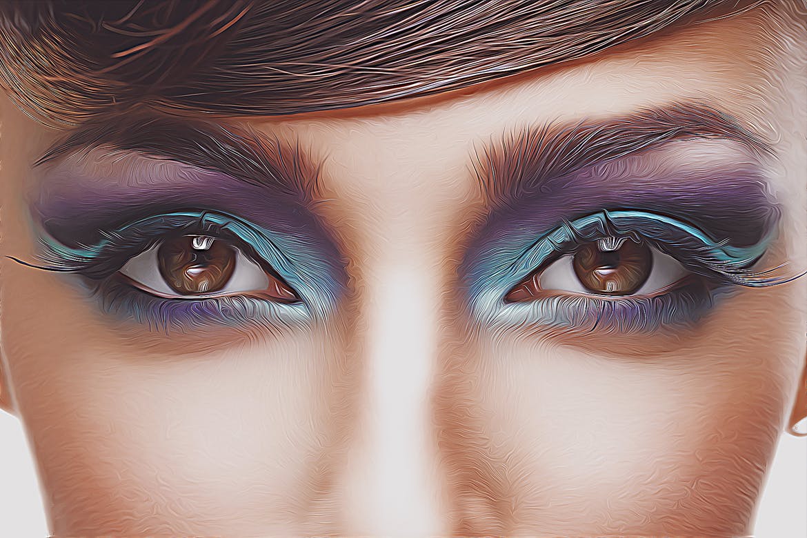 精细的卡通油画照片效果ps动作 Detailed Oil Painting Action 插件预设 sucaiwan.com