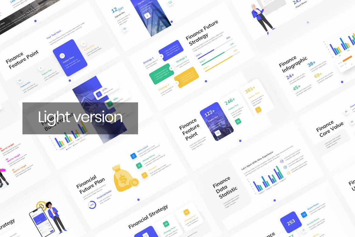 财务信息图表PPT模板 Finance Infographic PowerPoint Template 幻灯图表 sucaiwan.com