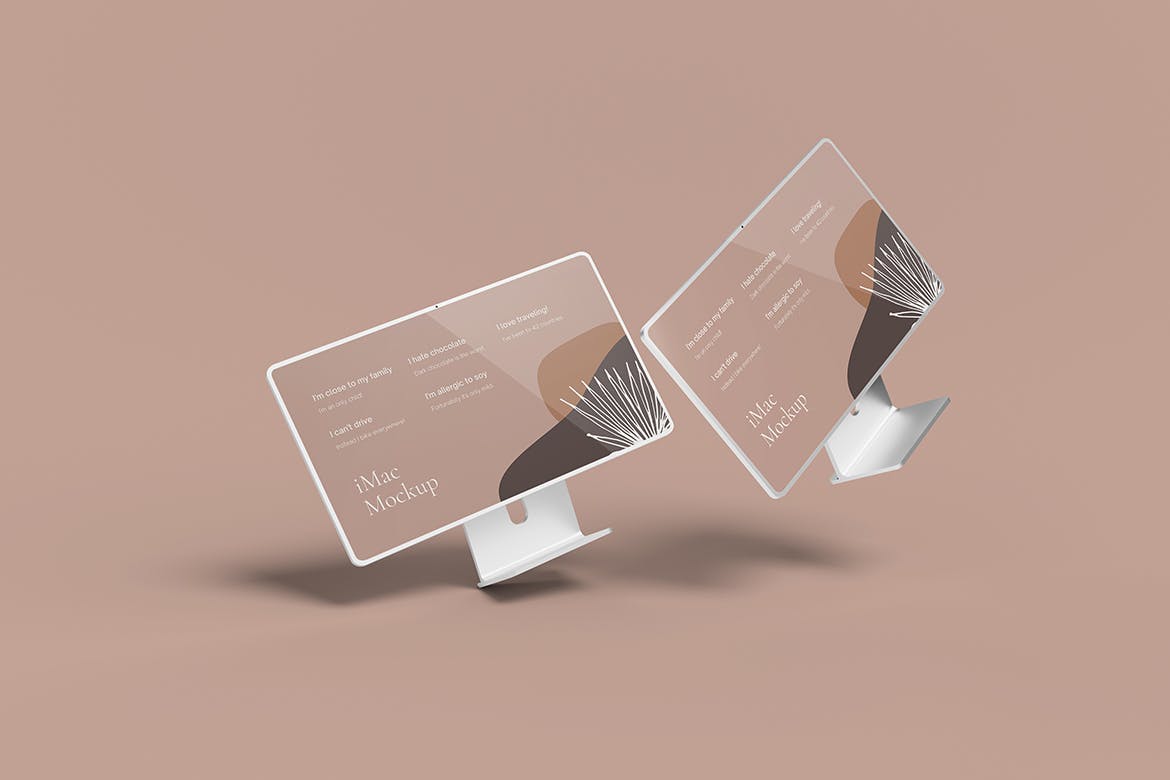 iMac苹果显示器样机模板v2 iMac Mockup V.2 样机素材 sucaiwan.com