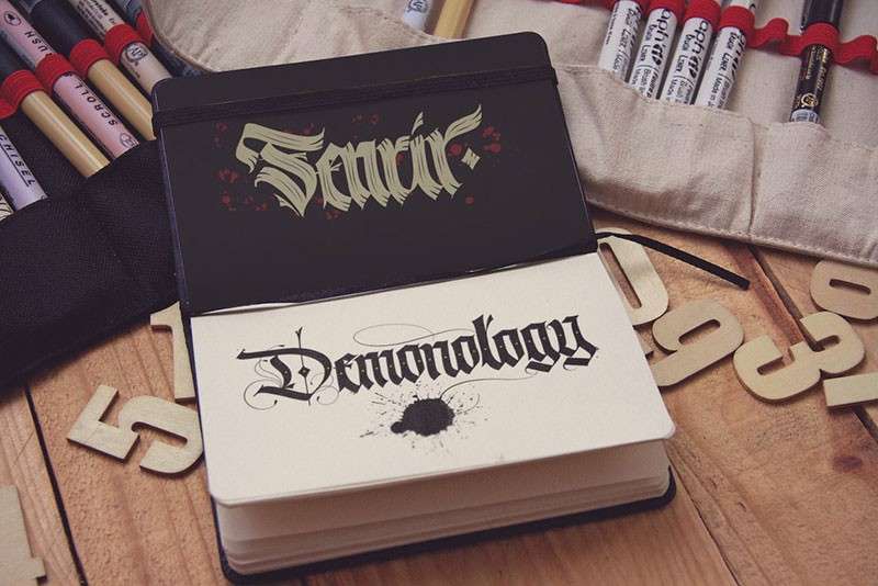 Procreate哥特体手写笔刷 笔刷资源 sucaiwan.com