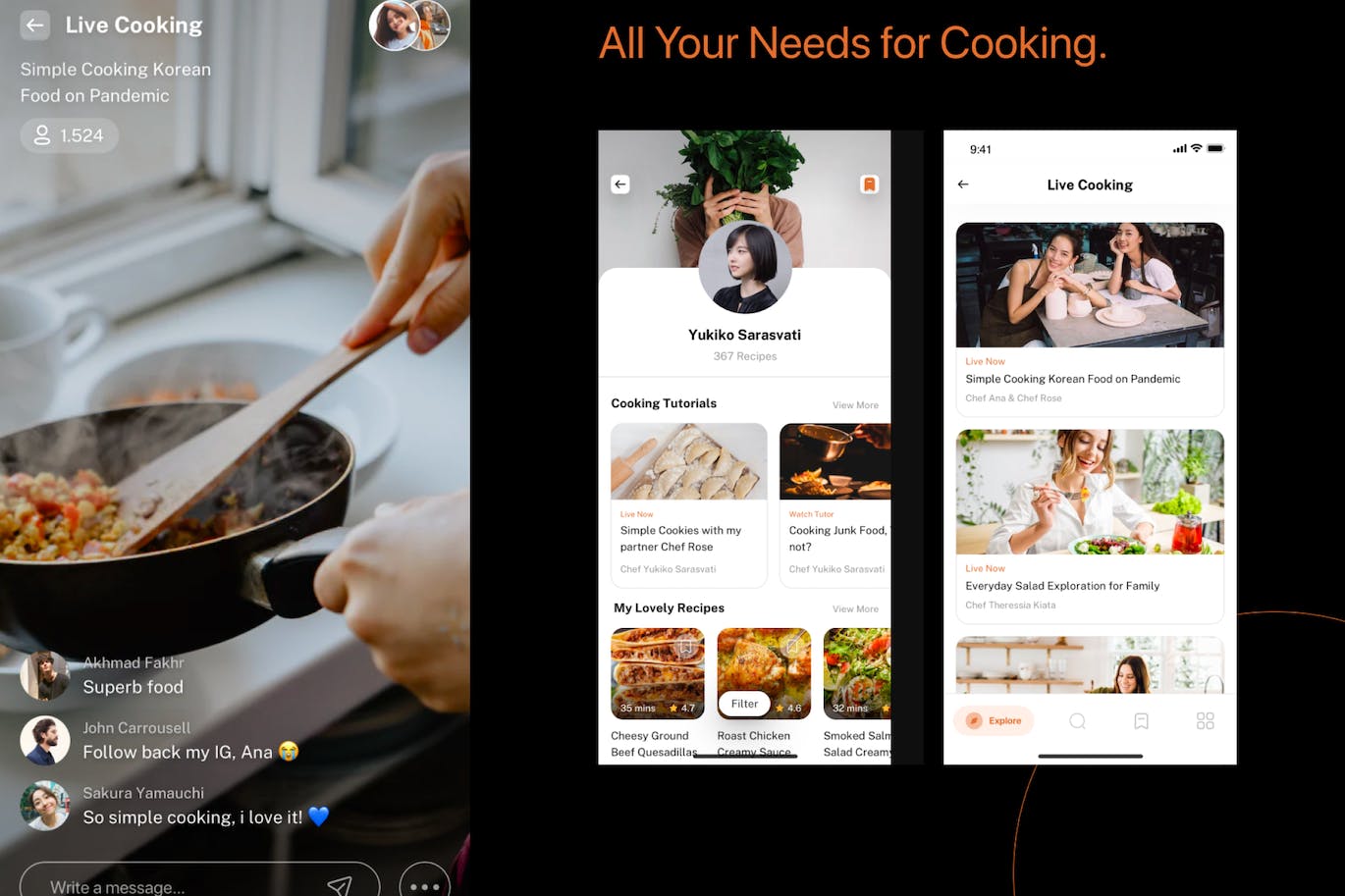 现代完整的烹饪教学应用UI套件 Modern Complete Cooking Receipt App UI Kit APP UI sucaiwan.com