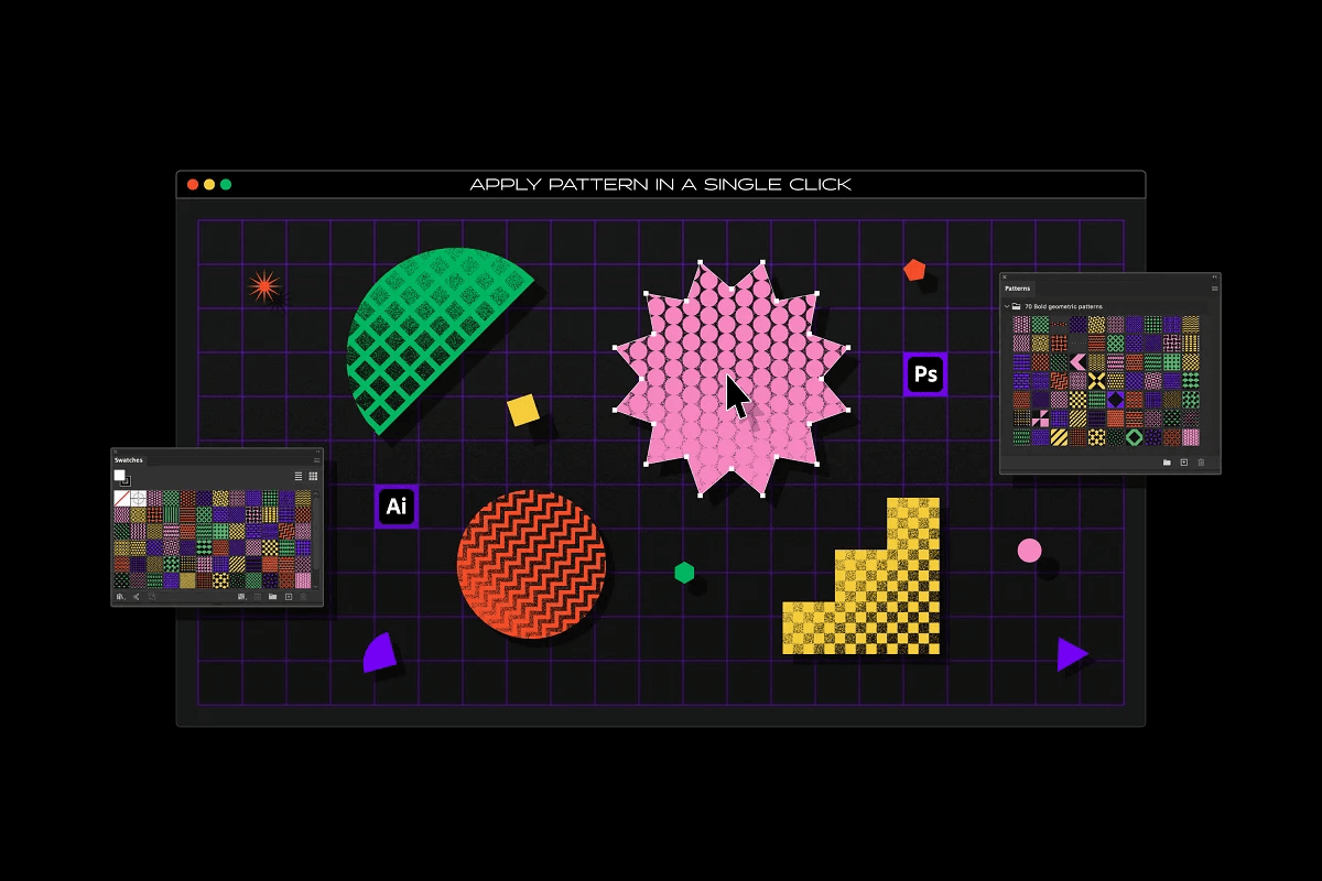 潮流现代优雅极简时尚几何无缝拼接图案素材合辑 Bold geometric seamless patterns 图标素材 第5张-素材湾丨精选海外优质设计素材资源 潮流现代优雅极简时尚几何无缝拼接图案素材合辑 Bold geometric seamless patterns 图标素材 sucaiwan.com