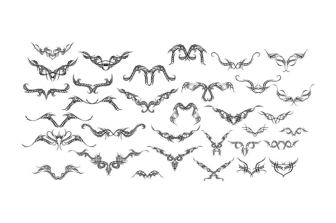 350+纹身刺青图案笔刷套装 笔刷资源 第13张-素材湾丨精选海外优质设计素材资源 350+纹身刺青图案笔刷套装 笔刷资源 sucaiwan.com