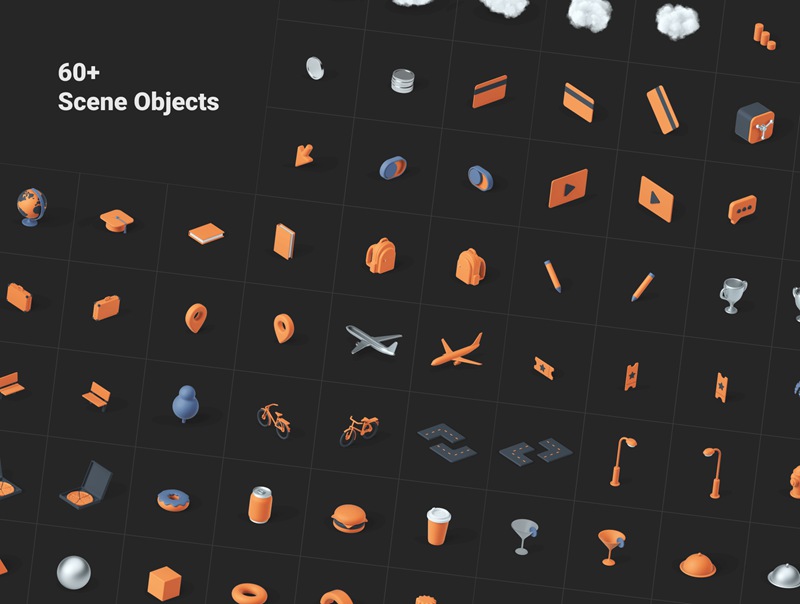 18个着陆页网站作品集演示文稿预构建可拖放3D样机场景创建器Bento 3D Design Vol.3 图标素材 第5张-素材湾丨精选海外优质设计素材资源 18个着陆页网站作品集演示文稿预构建可拖放3D样机场景创建器Bento 3D Design Vol.3 图标素材 sucaiwan.com